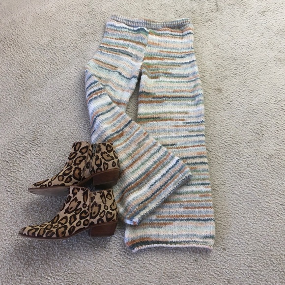 ZARA/“GRANDMA KNIT”MULTI PASTEL STRIPE HANDKNIT PANTS/NWT - Picture 3 of 10